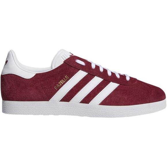 NWT  adidas mens Gazelle Shoes Collegiate Burgundy/White/Gold Metallic 12